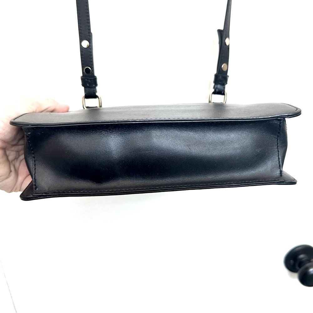 Milly ‘Bryant’ Leather Crossbody Bag in Black with Silver Hardware - Picture 15 of 16